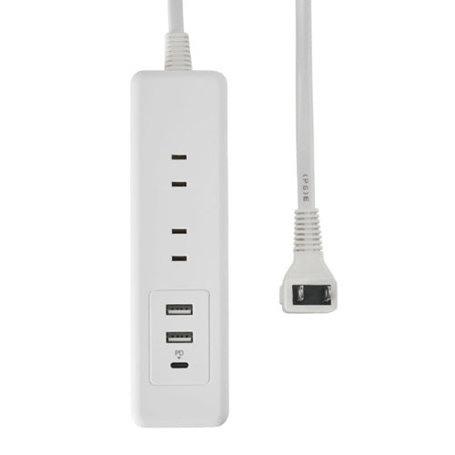 電源タップ USB 耐雷USBタップ（6個口/2m/USB A×2、C×1) エルパ WL-R6322SUCW