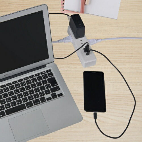 電源タップ USB 耐雷USBタップ（6個口/2m/USB A×2、C×1) エルパ WL-R6322SUCW