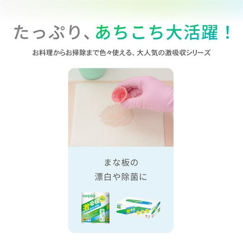 ネピア 激吸収キッチンタオル ４ロール100カット アスト