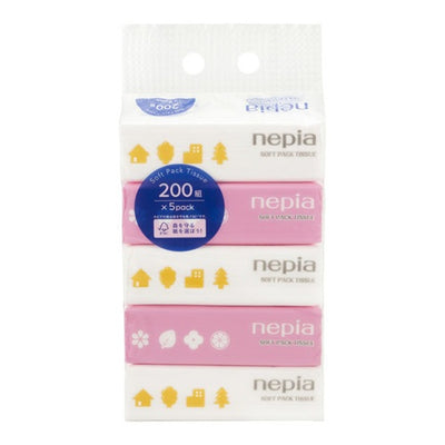ネピアソフトパックティシュ200組5コパック アスト