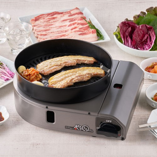 カセットガス スモークレス焼肉グリル やきまるスリム チャコールメタリック イワタニ CB-SLG-3