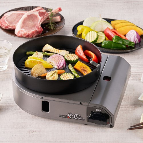 カセットガス スモークレス焼肉グリル やきまるスリム チャコールメタリック イワタニ CB-SLG-3