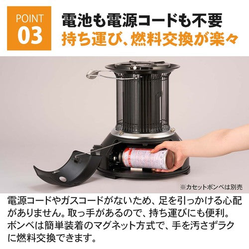 Iwatani イワタニ カセットガスストーブ マル暖プラス ブラック CB-STV-MRD-PLS
