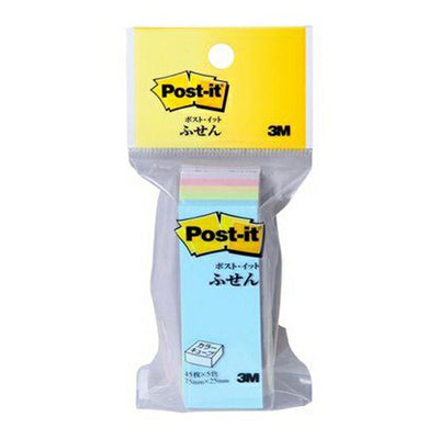ふせん ポスト・イット カラーキューブ 再生紙 多色アソート 75 mm × 25 mm 225 枚/パッド 3M CP-13