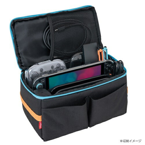 SWITCH 2用ぜんぶ収納ボックス厚手クッション／ブラックマルチ ナカバヤシ SZC-SW203BKM