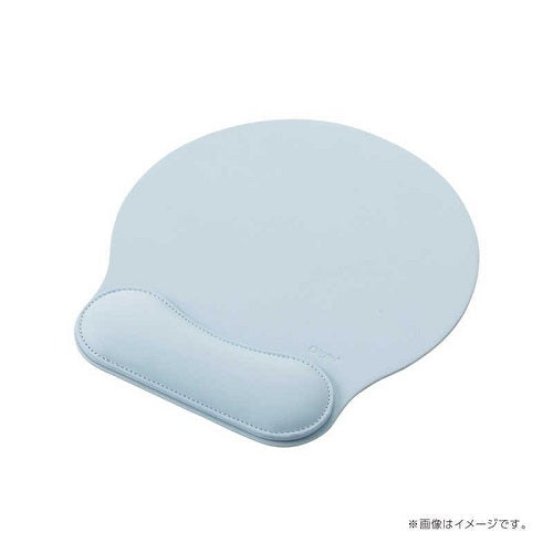 リストレスト付きPUレザーマウスパッド／ライトブルー ナカバヤシ MUP-935LB