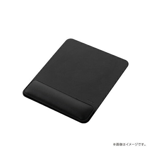 リストレスト付きPUレザーマウスパッド ブラック ナカバヤシ MUP-936BK