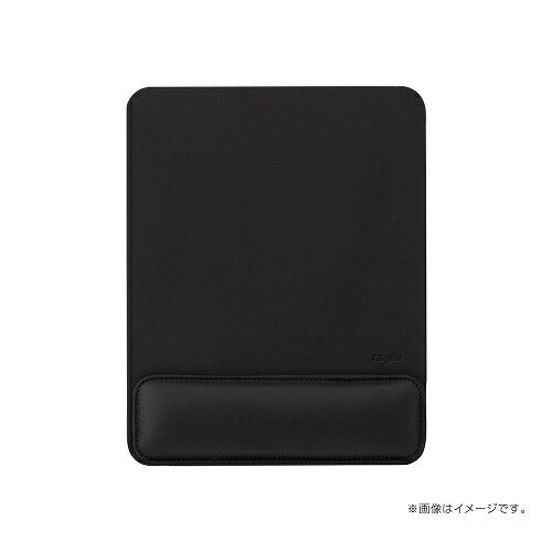 リストレスト付きPUレザーマウスパッド ブラック ナカバヤシ MUP-936BK