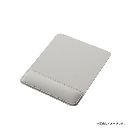 リストレスト付きPUレザーマウスパッド グレー ナカバヤシ MUP-936GY