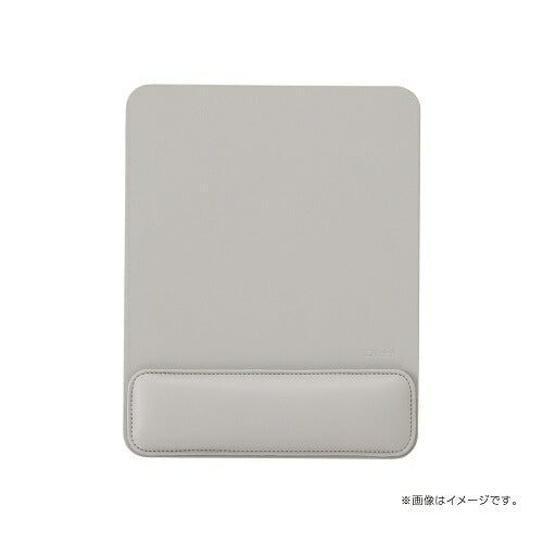 リストレスト付きPUレザーマウスパッド グレー ナカバヤシ MUP-936GY