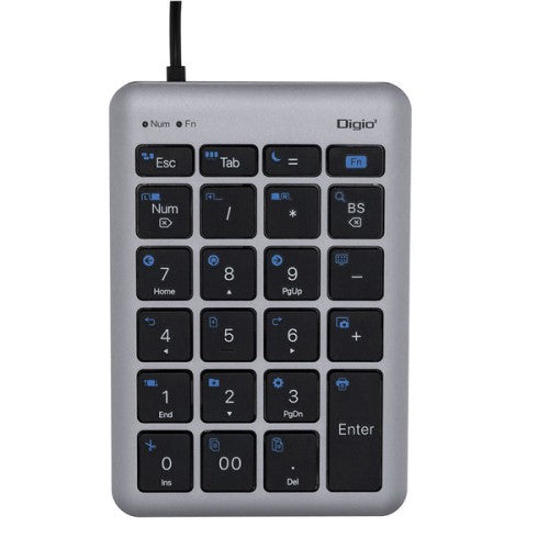 Type-C有線テンキー 22ショートカット グレーブラック ナカバヤシ TNK-SU235GYBK