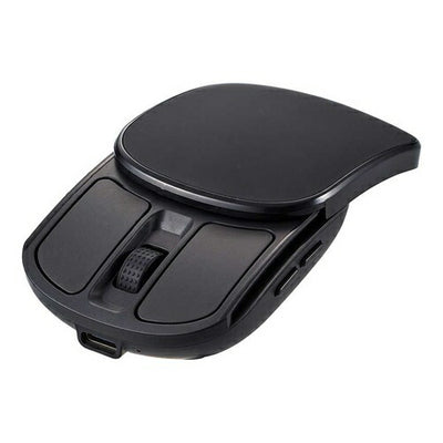 マウス ワイヤレス 静音 充電式 ナカバヤシ MUS-RKF235BK ブラック 無線 スライド 5ボタン BlueLED 小型 コンパクト 持ち運び