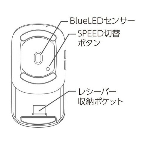 マウス ワイヤレス 静音 充電式 ナカバヤシ MUS-RKF235BL ブルー 無線 スライド 5ボタン BlueLED 小型 コンパクト 持ち運び