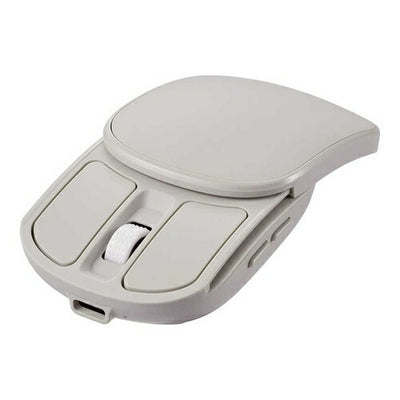 マウス ワイヤレス 静音 充電式 ナカバヤシ MUS-RKF235GY グレージュ 無線 スライド 5ボタン BlueLED 小型 コンパクト 持ち運び