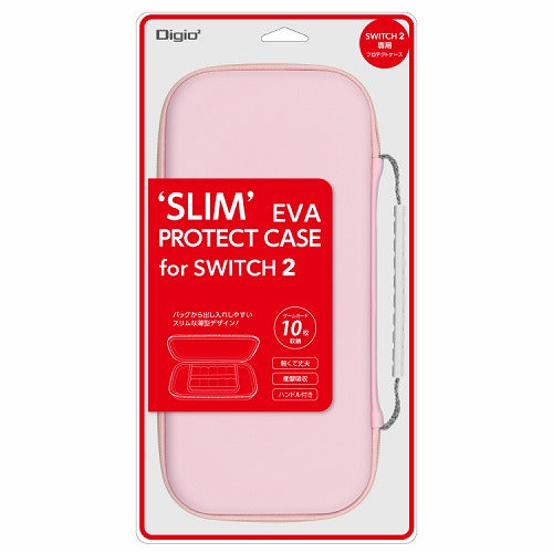 SWITCH2用 ケース EVAプロテクトケース 収納ポケット ゲームカード 10枚収納 スリム ピンク ナカバヤシ SZC-SW202P