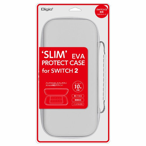 SWITCH2用 ケース EVAプロテクトケース 収納ポケット ゲームカード 10枚収納 スリム グレージュ ナカバヤシ SZC-SW202 GY