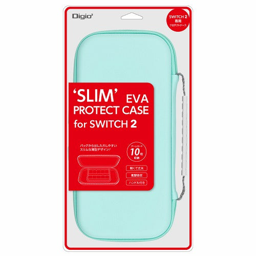 SWITCH2用 ケース EVAプロテクトケース 収納ポケット ゲームカード 10枚収納 スリム ミント ナカバヤシ SZC-SW202 MT