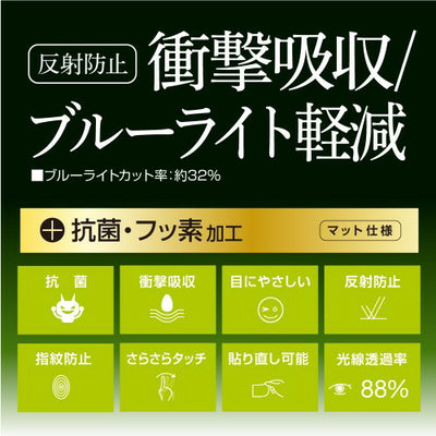 SWITCH2用 保護フィルム 衝撃吸収 反射防止 ブルーライトカット ナカバヤシ GAF-SW2FPGWBC