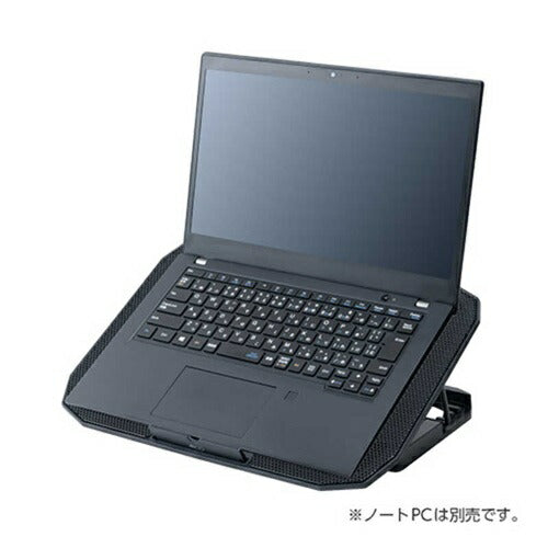 ナカバヤシ ノートPCクーラー 2WAY 2FAN シンプル設計 USB給電 NSF-11BK