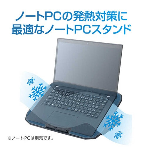 ナカバヤシ ノートPCクーラー 2WAY 2FAN シンプル設計 USB給電 NSF-11BK