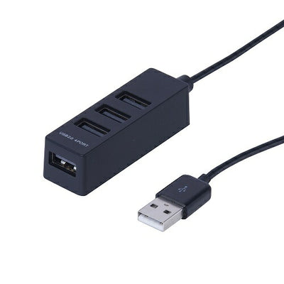 USB2.0 4ポートハブ 0.3m ブラック ナカバヤシ UH-2404BK