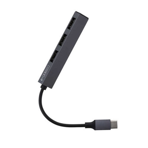 アルミ極薄USBハブ STIXシリーズ USB2.0 Type-C 3ポート変換ハブ/グレー ナカバヤシ UH-C2573GY