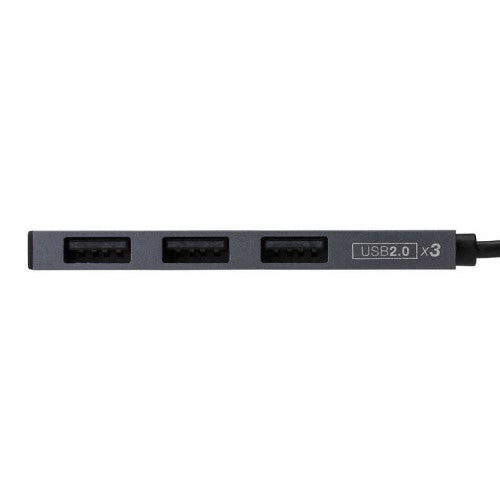 アルミ極薄USBハブ STIXシリーズ USB2.0 Type-C 3ポート変換ハブ/グレー ナカバヤシ UH-C2573GY