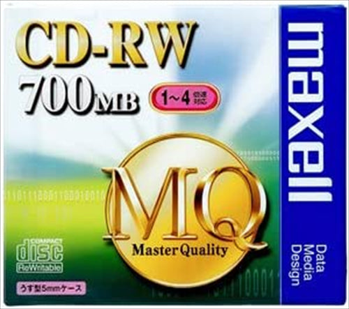 マクセル データ用 CD－RW CDRW80MQ．S1P 700MB  4倍速対応 1枚 5mmケース入