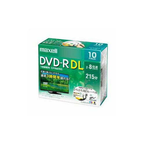 maxell DRD215WPE10S 8倍速対応DVD-R DL 215分 10枚パック