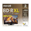 録画用ブルーレイディスク BD-R XL 2-4倍速対応 3層（100GB） 3枚 ホワイト マクセル BRV100WPE.3J maxell マクセル 録画用 BD-R XL 100GB 3枚 ホワイトレーベル 2-4倍速 3層 インクジェットプリンター対応 録画ディスク ブルーレイ