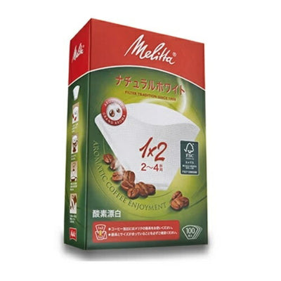 メリタ アロマジック ナチュラルホワイト フィルターペーパー 100枚 1×2（2～4杯用）PA1×2G NW