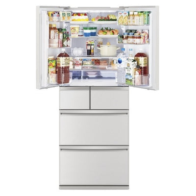 6ドア冷蔵庫 WXDシリーズ グランドリネンホワイト 観音開き 内容量：470リットル 三菱電機 MR-WXD47LM-W