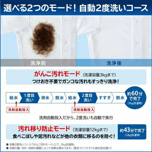 ドラム式洗濯乾燥機 東芝 TW-127×P4L(W) 左開き ZABOON 洗濯12.0kg 乾燥7.0kg グランホワイト