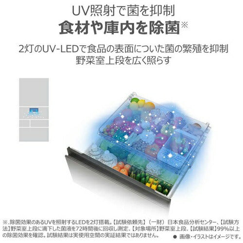 冷蔵庫 6ドア 543L 東芝 GR-Y540XFS-TH フロストグレージュ XFSシリーズ 大容量 冷凍室 省エネ 除菌 脱臭 アプリ対応 IoT家電