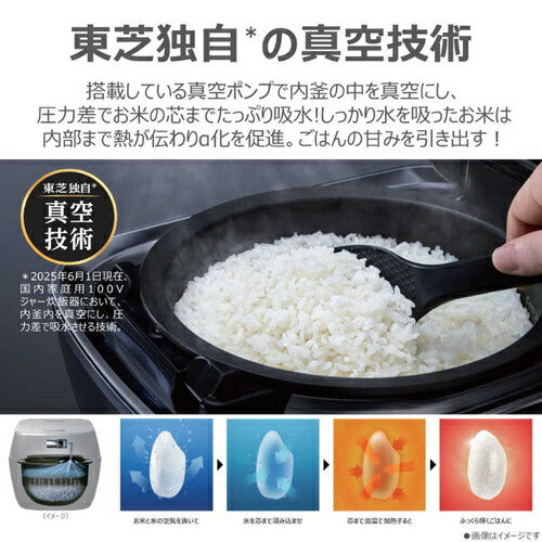 ジャー炊飯器 炎匠炊き 5.5合 グランブラック 東芝 RC-10HGX(K)