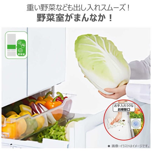 冷蔵庫 6ドア 462L 東芝 GR-Y460FH-EW グランホワイト FHシリーズ まんなか野菜室 節電モード 省エネ