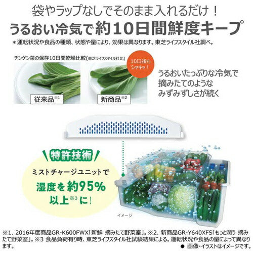 冷蔵庫 5ドア 右開き 内容量：465リットル サテンゴールド 東芝 GR-Y470GSH(EC)