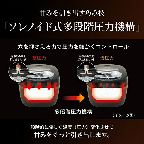 圧力IHジャー炊飯器  炊きたて ご泡火炊き オフブラック 炊飯容量 3.5合 タイガー魔法瓶 JRI-C060 KO