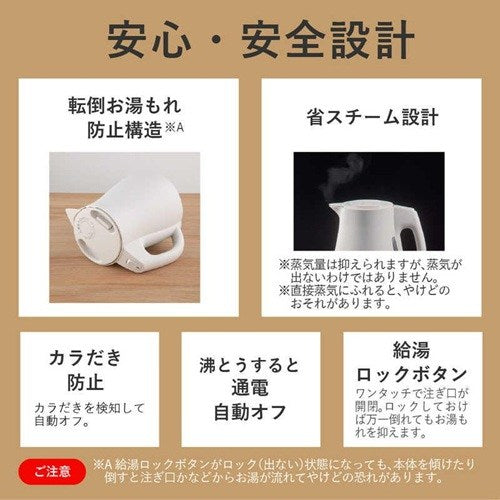 電気ケトル 1.5L オフホワイト タイガー PCT-A150WO