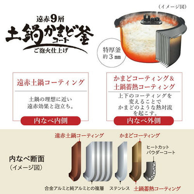 TIGER タイガー魔法瓶 圧力IHジャー炊飯器 炊きたて ご泡火炊き JRI-S180KO 1升 オフブラック