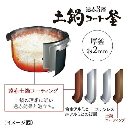 TIGER タイガー魔法瓶 IHジャー炊飯器 炊きたて 5.5合 JPW-J100-KP パールブラック