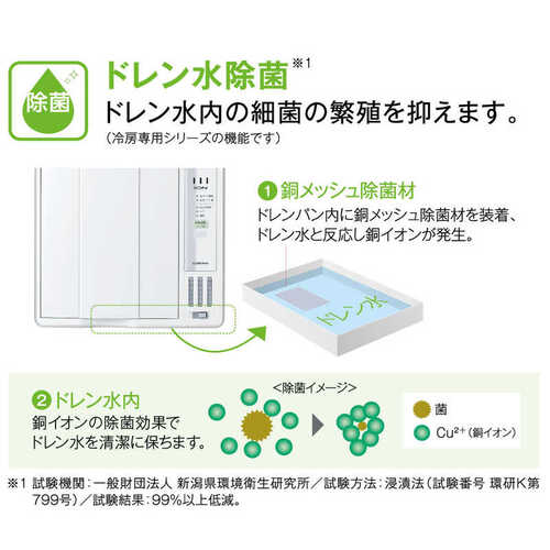 コロナ CORONA ウインドエアコン Relala CW-F1626R(WS) ホワイト