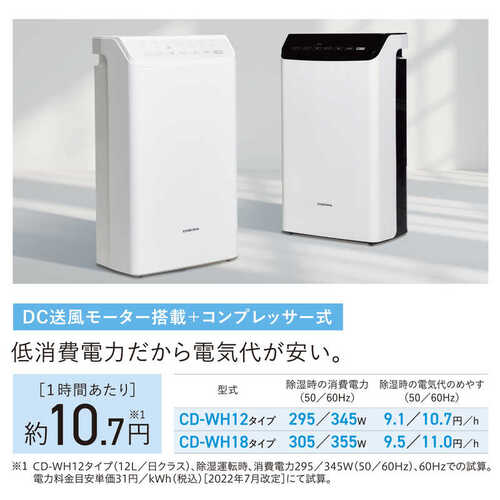 コロナ CORONA 衣類乾燥除湿機 WHシリーズ CD-WH1826(W) ホワイト