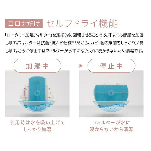 CORONA コロナ ハイブリッド式加湿器 UF-HS5326R(W) ホワイト
