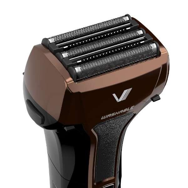 シェーバー 往復式 Vシリーズ ソリッドモデル 5枚刃 充電・交流式/ブラウン イズミ IZF-V553W-T