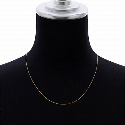K18 カットアズキ ネックレス 幅0.23mm 約0.9g 45cm スライド式