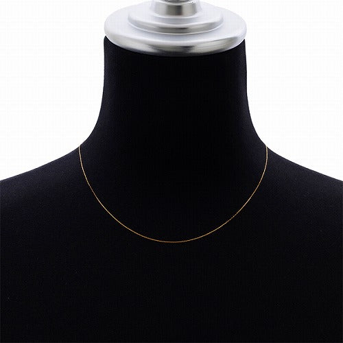 K18 カットアズキ ネックレス 幅0.16mm 約0.4g 40cm