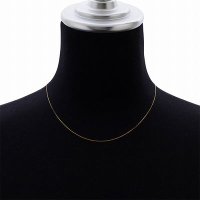 K18 カットアズキ ネックレス 幅0.16mm 約0.4g 40cm