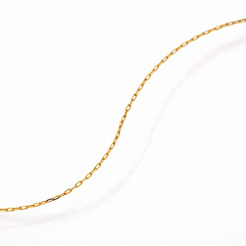 K18 カットアズキ ネックレス 幅0.16mm 約0.4g 40cm