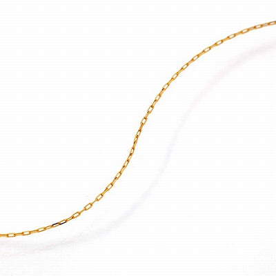 K18 カットアズキ ネックレス 幅0.16mm 約0.4g 40cm